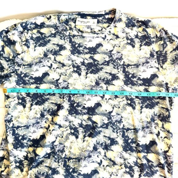 Abercrombie & Fitch Y2K VTG Mens Large Navy and Cream Soft AF Short Sleeve Tee - Picture 7 of 7
